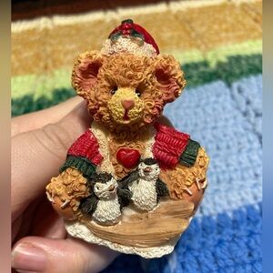 Vintage Small Christmas Winter Bear and Penguins Holiday Decor